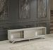 FurnisHome Store Luxia Mid Century Modern Tv Stand 2 Sliding Door Cabinet 2 Shelves 67 Inch Tv Unit, Grey_voghion.com