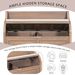 Rustic Style Solid Wood Entryway Multifunctional Storage Bench With Safety Hinge_voghion.com