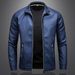 Heren Casual Slim Fit Motorfiets PU Leren Jas, Heren Koreaanse Versie_voghion.com