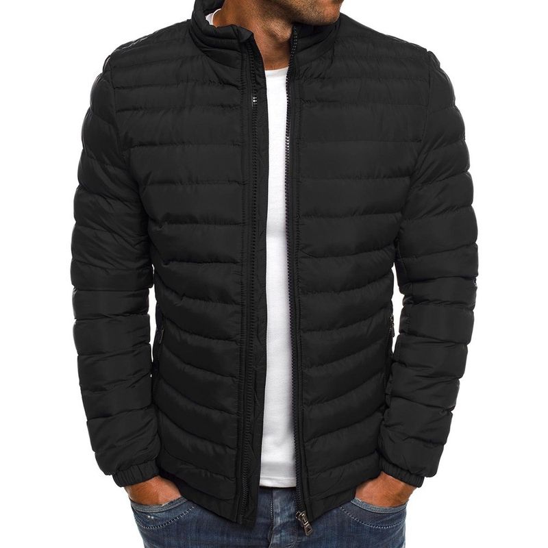 ​​Minimalist Stand-Collar Puffer Jacket For Men – Lightweight Winter Coat In Solid Colors (Black/Navy/Red/Green/Blue/Grey)​​_voghion.com