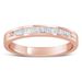 10K Rose Gold over .925 Sterling Silver 1/5 Cttw Diamond Channel-Set Stackable Band Ring (H-I Color, I1-I2 Clarity)_voghion.com