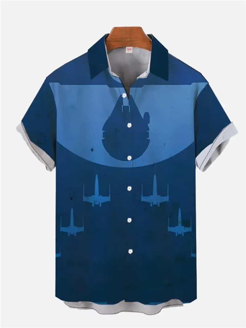 Kurzarmhemd für Herren mit Regenbogen-Pony-Print 2024 Hawaiian Bequemes Strandhemd in großer Größe Lockere Herrenoberteile Modische Herrenhemden_voghion.com