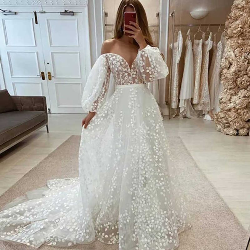 Gonna lunga da donna in tulle leggero con scollo a V a maniche lunghe e vita alta, per donne incinte, taglia grande, da sposa, damigella d'onore, da viaggio_voghion.com