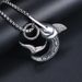 Nieuwe Noordse mythische haaivormige titanium stalen herenhangerketting_voghion.com