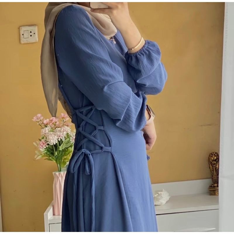 Women's Clothing Strap Waist Maxi Dress Best Selling Pleated Airflow Dress Slimming_voghion.com