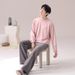 Pigiama da uomo in pile corallo autunno e inverno New Island Fleece Set in pile sottile invernale rosa Abbigliamento da casa per ragazzi Inverno_voghion.com