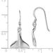 Sterling Silver Rhodium-plated Polished Whale Tail Dangle Earrings_voghion.com