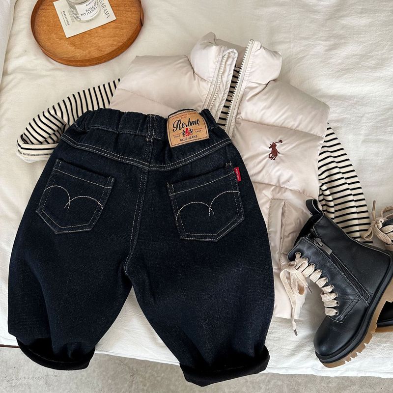 Børne 2024 Vinternyt produkt Herre- og dametøj Personlig tråd Clash Jeans Baby tykke bukser_voghion.com