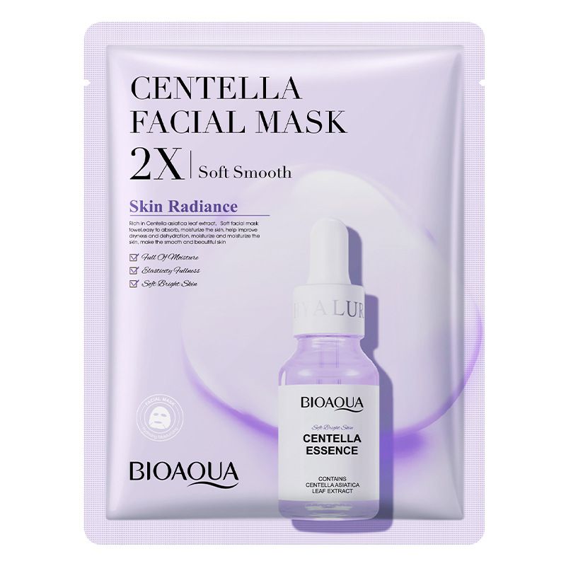20 kosov BIOAQUA Centella kolagenska maska ​​za obraz VC vlažilne osvežilne listne maske hialuronska kislina obrazna maska ​​izdelki za nego kože_voghion.com