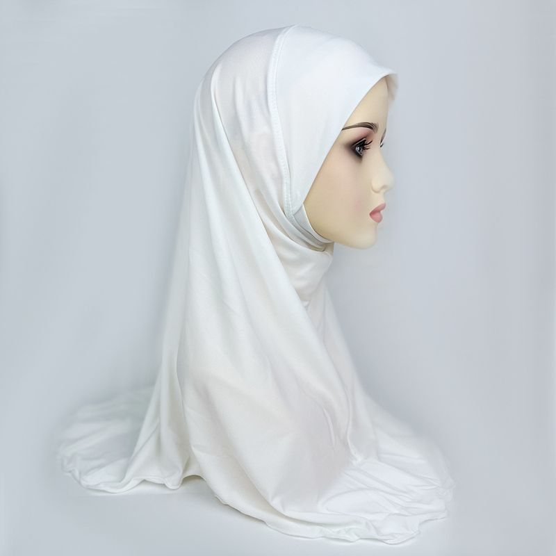 Vrouwen Hijab pure kleur kristal krul handige pullover hoofddoek_voghion.com