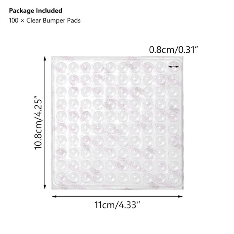49-100 Stück 8x2 10x2 12x5 13x5,5 15x2 mm Selbstklebende Halbkugel-Silikonkautschukpuffer Transparente Anti-Rutsch-Füße Pads Dämpfer_voghion.com