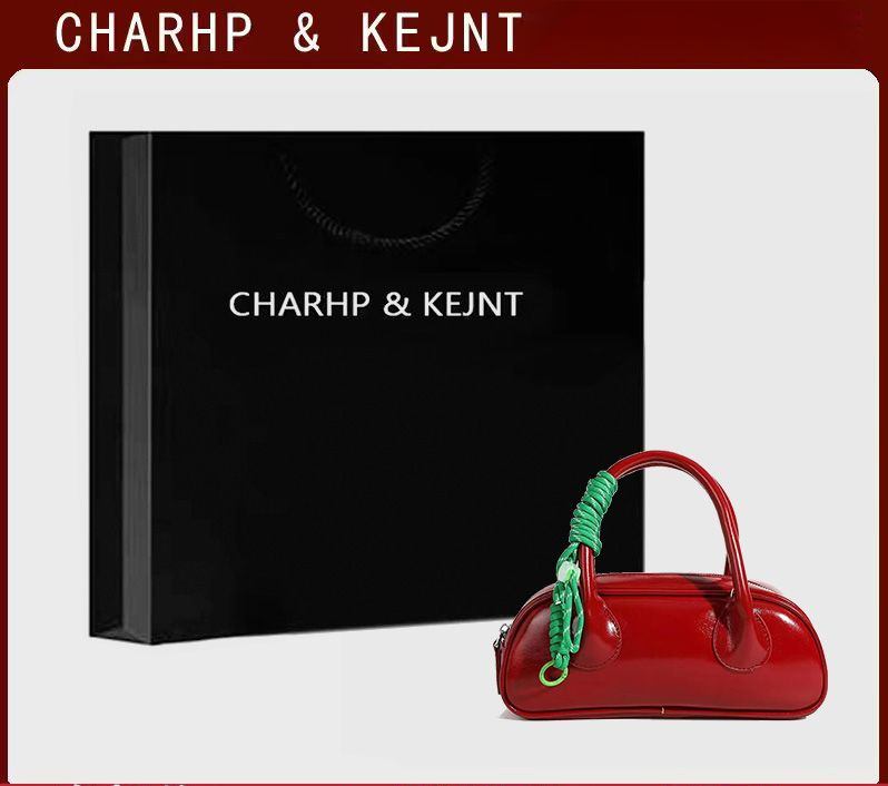CHARHP&KEJNT niche new red Boston high-end versatile hand-held crossbody bag_voghion.com