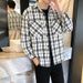 Nuova giacca a camicia a quadri autunnale per la moda maschile, ampia e casual, versatile giacca a camicia a maniche lunghe_voghion.com