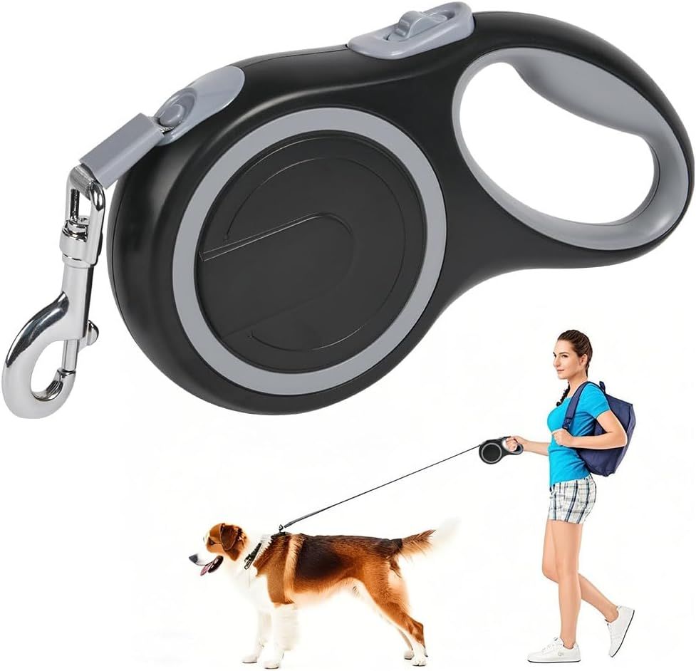 Rollleine Für Hunde Hundeleine Für Kleine Große Hunde 360° Verhedderungsfreier Ausziehbar Mit Anti-Rutsch-Griff Schnellbremskno Einziehbar Dog Leash_voghion.com