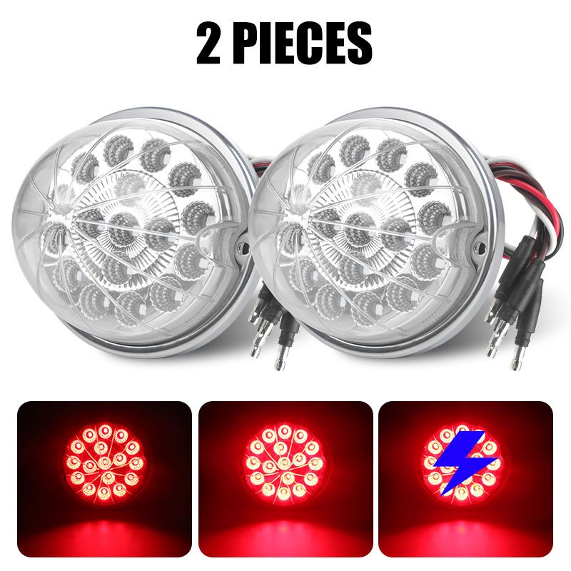 Feu de position latéral LED pastèque transparent pour voiture, dôme externe, clignotant, clignotant, feu d'avertissement_voghion.com