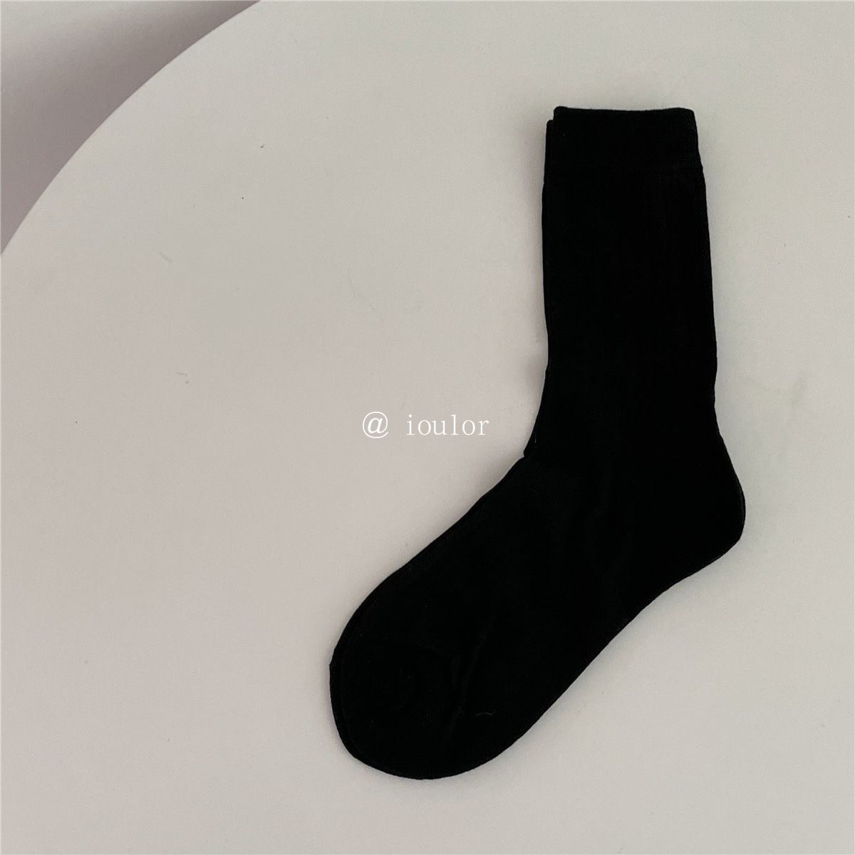 Calcetines blancos y negros, calcetines largos, calcetines de algodón, calcetines de tubo medio, calcetines hasta la rodilla, calcetines de moda_voghion.com