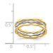 14K Yellow & White Gold Set Of 3 Stackable Rings_voghion.com