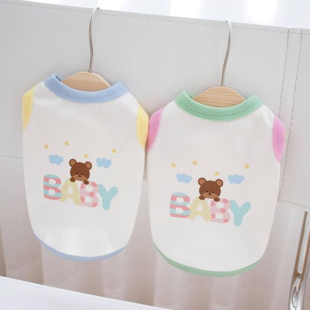 Gilet per cani e gatti in puro cotone, stile coreano, carino, per neonati e orsacchiotti, quattro stagioni_voghion.com