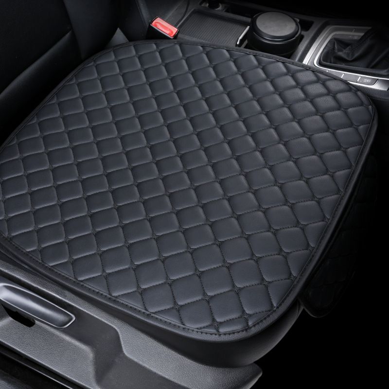 Tres juegos de cojines para asiento de coche de piel de diamante Four Seasons General, cojín trasero antideslizante de una sola pieza, pequeño, tres piezas, sin respaldo_voghion.com
