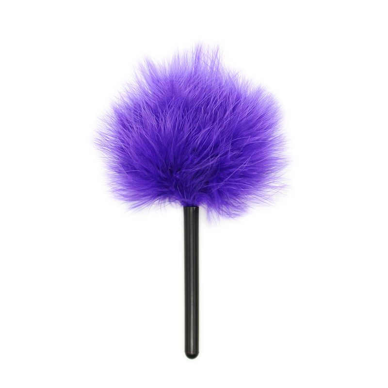 Piume viola per flirtare BDSM, asta di plastica rossa e viola, portapenne per flirtare, asta di piume di pollo per donne_voghion.com