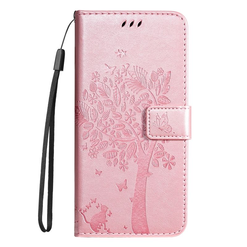Schöne geprägte Katzen-Geldbörsenhülle für OnePlus 10 Pro 9 8 8T Kartentasche Standhalter PU-Leder Flip Cover für 1+ Nord 2 2_voghion.com