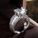 Cao Shi Fashion Women's Copper Engagement Proposal Zircon Ring for Women_voghion.com