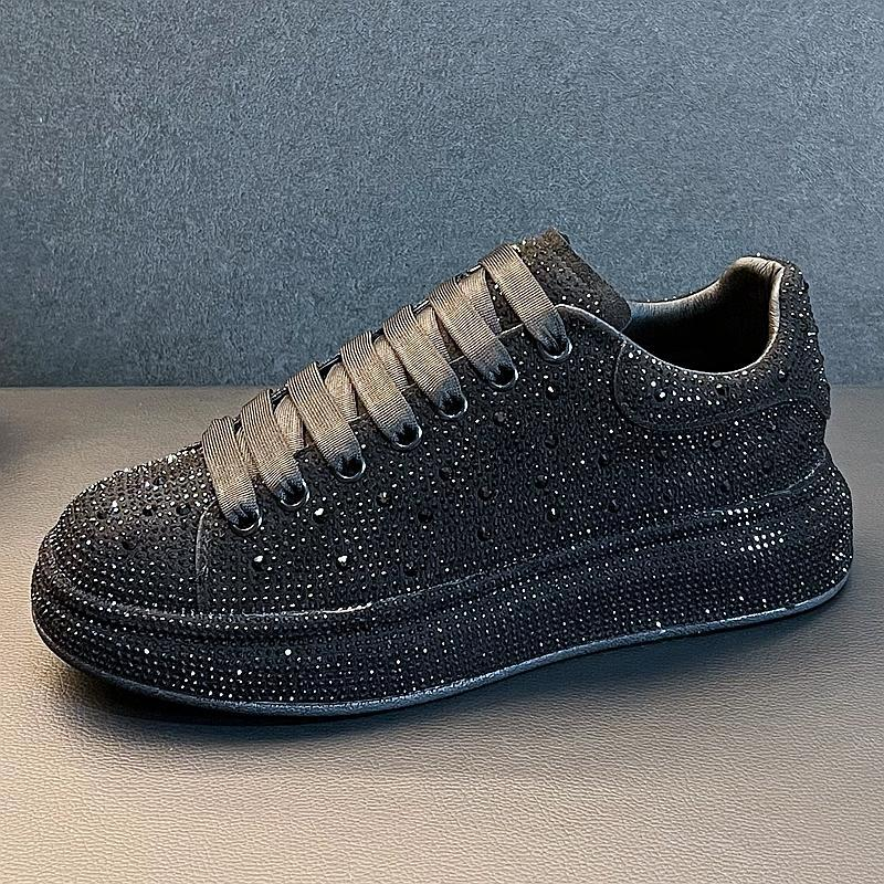 Trendy Mark Rhinestone Männer personaliséiert fashionable Casual populär um Internet, déiselwecht High-End Board Schong, déck_voghion.com