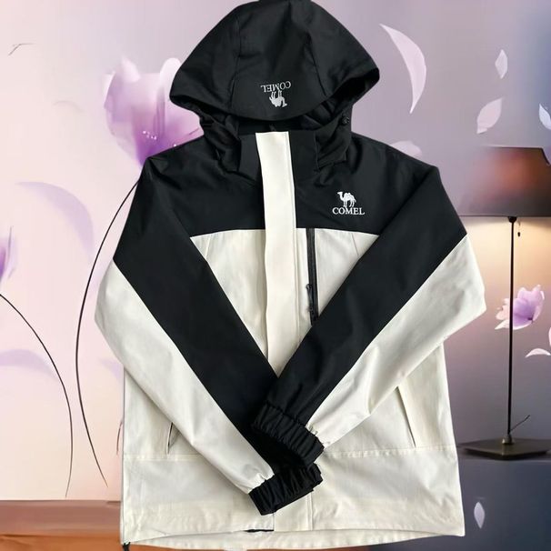 Heat-Printed Reflective With Letters, Hooded Hard Shell 2025 Loose New Fashionable Stylish Internet Celebrity Jacket_voghion.com