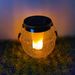 Solar-Powered Crackle Glass Flame Lantern – Outdoor Hanging Mason Jar Light With Auto Dusk-to-Dawn Sensor, IP55 Waterproof_voghion.com