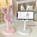 Cartoon Bunny Desktop Mobile Phone Holder Stand Smartphone Tablet Adjustable Telescopic Lifting Lazy Bracket_voghion.com