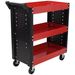 3 Tier Rolling Tool Cart On Wheels,Heavy Duty Utility Tool Cart With Pegboard For Repair Shop, Garage, Warehouse,Red_voghion.com