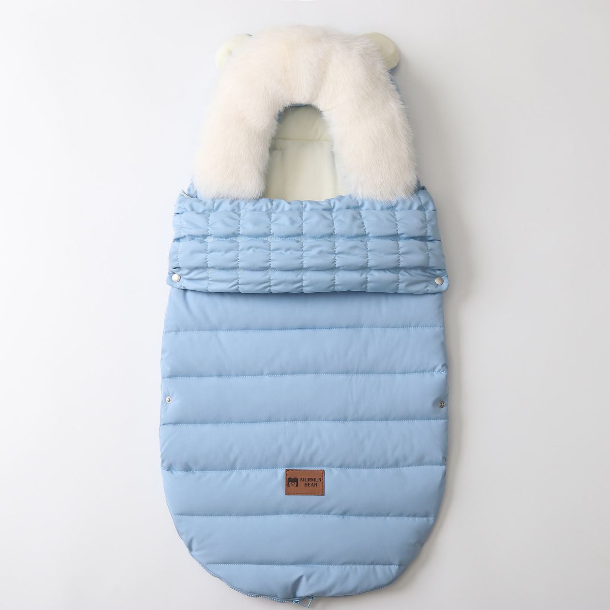 Zimowy śpiworek dla niemowląt dla matki i dzieci z podszewką z polaru, gruby, ciepły kocyk do otulania dla noworodków i małych dzieci, miękka mieszanka poliestru_voghion.com