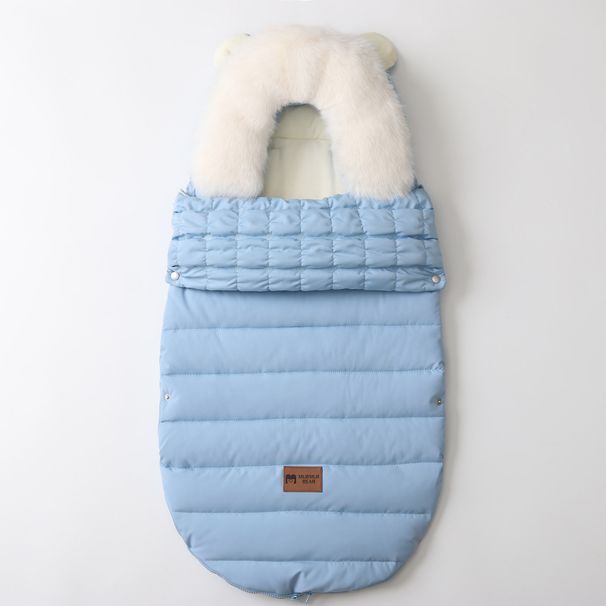 Zimowy śpiworek dla niemowląt dla matki i dzieci z podszewką z polaru, gruby, ciepły kocyk do otulania dla noworodków i małych dzieci, miękka mieszanka poliestru_voghion.com