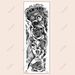 Wasserdicht Temporäre Tattoo Aufkleber Skelett Frau Blume Tatto Flash Tatoo Arm Tato Für Mädchen Frauen_voghion.com