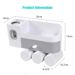 Portaspazzolino da denti a parete per set di accessori da bagno, dispenser automatico di dentifricio, scaffale portaoggetti con cassetto_voghion.com