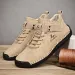 New 2024 Handmade Casual Design Sneakers Man Breathable Leather Shoes Men Ankle Boots Outdoor_voghion.com