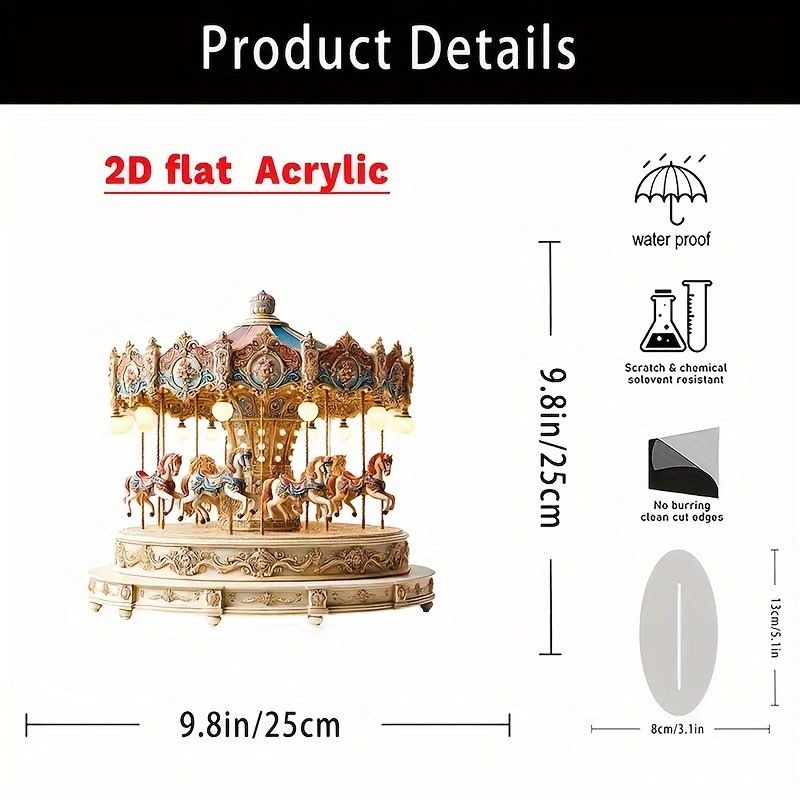 Home Furniture stand Valentine's Day carousel shaped desktop decoration home and ornaments_voghion.com