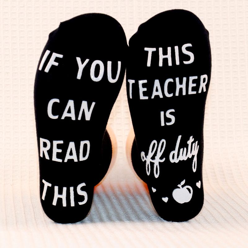 Mittelhohe Socken Baumwollsocken Sohlen Buchstabenpunkt Klebebodensocken rutschfeste Spielsocken_voghion.com