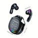 5.4 Trådlösa hörlurar Inbyggd omgivningsbelysning Sportspel Bass Touch Control Headset Digital skärm_voghion.com