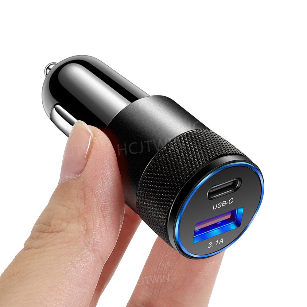 Super-Fast Charging: Durable Metal USB-C Car Charger with Advanced Multi-Protection - Safe for All Devices_voghion.com