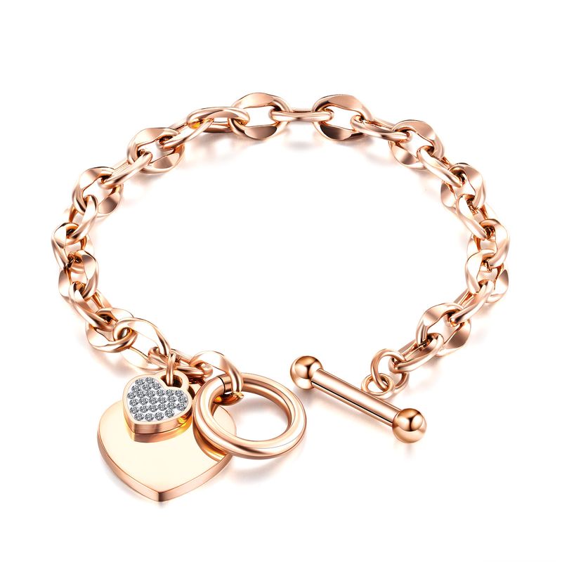 Love Zircon OT Buckle Titanium Steel Bracelet for Girls, Fashionable and Stylish Personality, Trendy Accessories, Simple_voghion.com