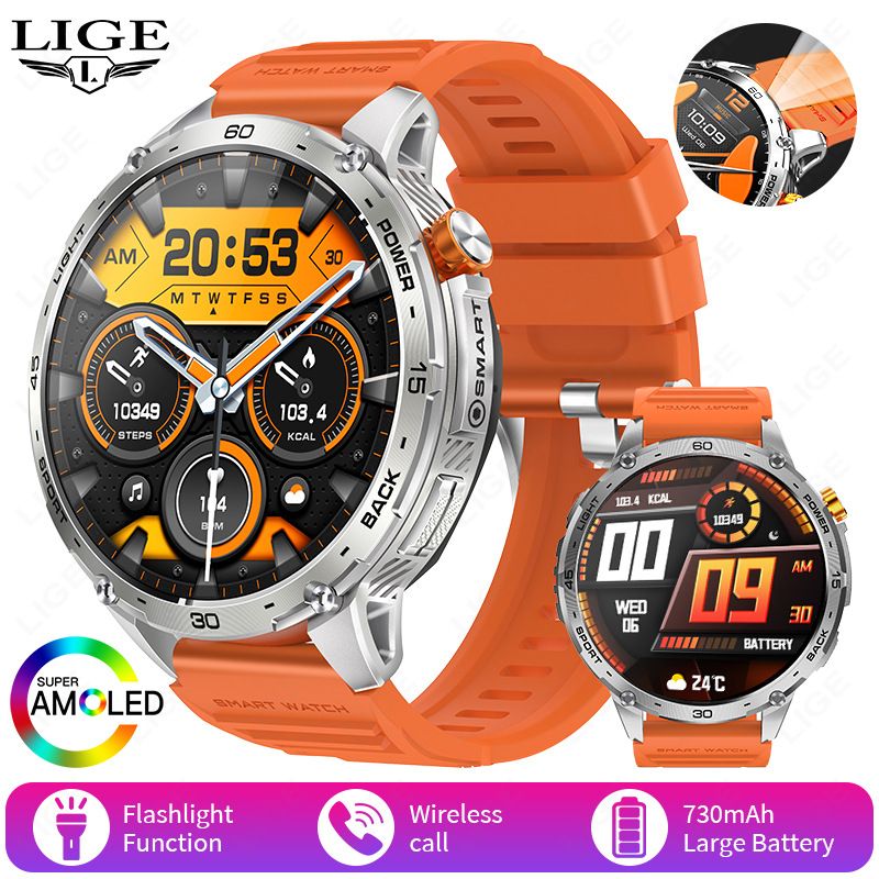 K69 Smart Watch Bluetooth Call Blood Pressure Voice Assistant IP67 Waterproof Multi Sports Mode Watch_voghion.com