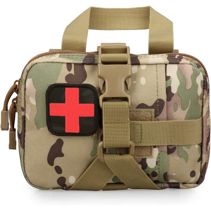 Bolsa táctica EMT mejorada, kit médico Molle desprendible IFAK, botiquín de primeros auxilios, bolsa de supervivencia para viajes, senderismo y exteriores_voghion.com