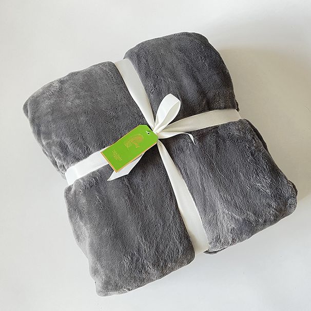 Nuova coperta multifunzionale in flanella tinta unita in pile di latte per ufficio e divano_voghion.com