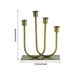 4-armiger U-förmiger Kerzenhalter aus Metall, Vintage-Kupfer/Gold-Finish, elegantes Hochzeits- und Heimdekor-Mittelstück für Esstisch und Party_voghion.com