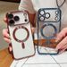 Plating Edge Charge Silicone Case For Iphone 17 Air 16 15 14 PLUS 13 12 11 Pro Max Magnetic Camera Protect Cover_voghion.com