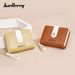 Women's Bags New Style Wallet Women's Short Fashion Small Multi Card Slot Zipper Coin Purse Ins Contrast Color Card Bag_voghion.com