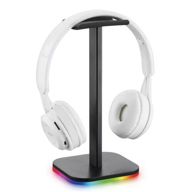 Supporto per cuffie da gioco RGB LED Controllo del suono Luce Pickup musicale Ritmo Lampada ambientale Supporto per cuffie da scrivania Accessori per PC da gioco_voghion.com