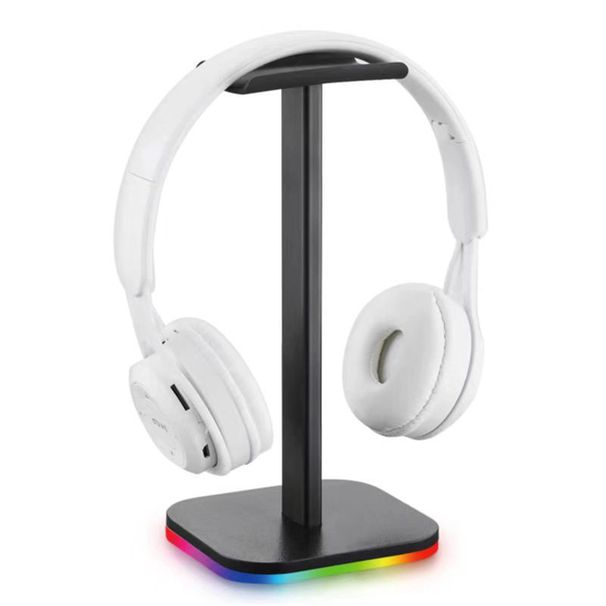 Supporto per cuffie da gioco RGB LED Controllo del suono Luce Pickup musicale Ritmo Lampada ambientale Supporto per cuffie da scrivania Accessori per PC da gioco_voghion.com