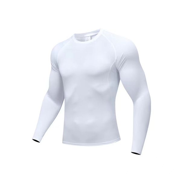 High Elasticity Fitness Men's Tight Fitting Quick Drying Basketball Suit, Moisture Wicking Running Long Sleeves_voghion.com